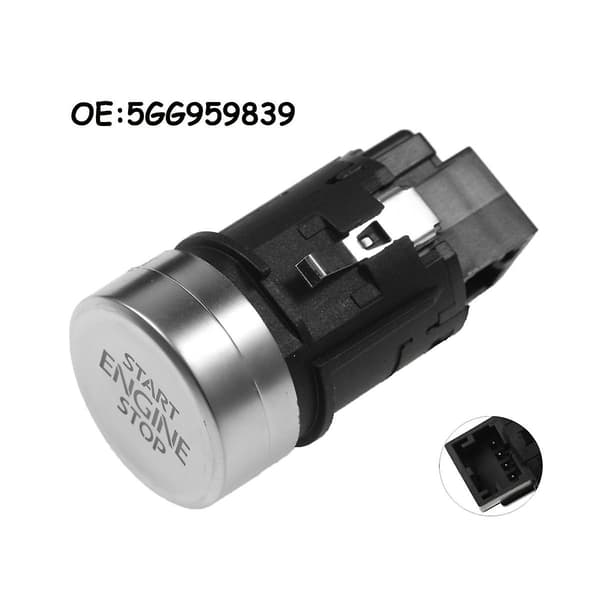 Bil Start & Stop Motor Enkeltknap Switch Knap Nøglefri Start Switch Til Golf 7 Mk7 Vii 5gg959839