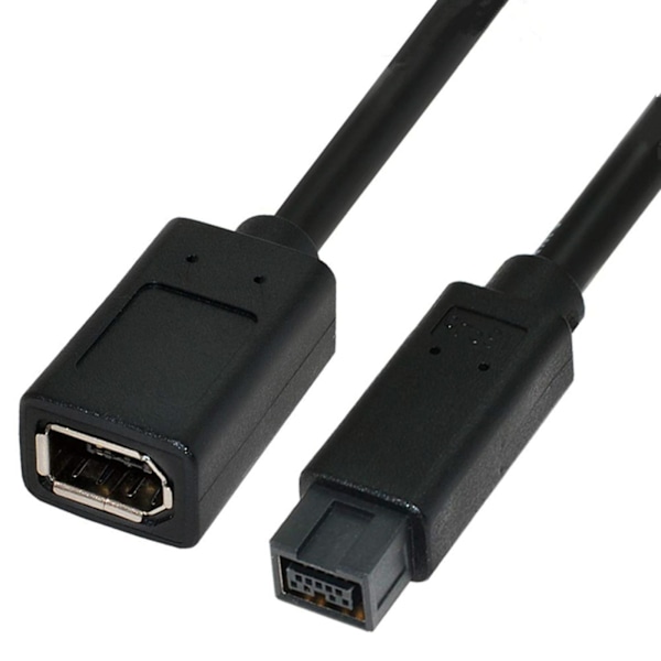 IEEE 1394 6-nastainen 1394b 9-nastaiseen FireWire-sovitin, kestävä kameraliitäntäkaapeli