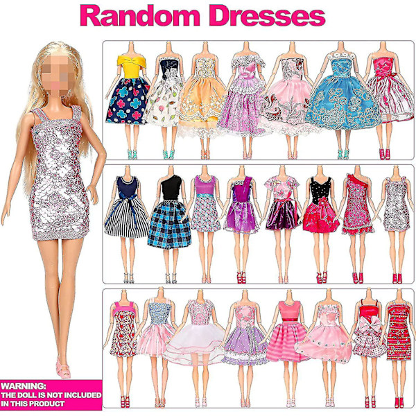 50 st/set Barbie Dockkläder Skor Smycken Kläder Tillbehör Klä Upp Spel För 30cm Dockor - shengX