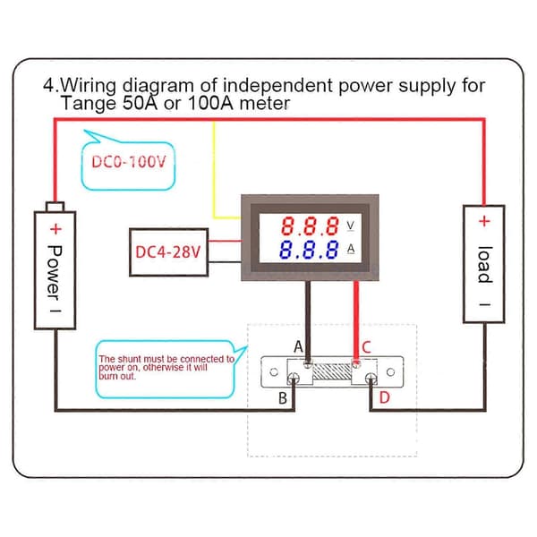 2025 Seneste Model Spændingsstrømsmåler Digital Voltmeter Amperemeter Volt Tester