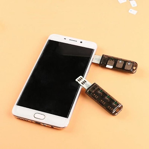 6-spor SIM-kort adapter Multi-SIM-kortleser Mini SIM Nano med uavhengig kontrollbryter kompatibel med iPhone 5/6/7/8/X-AU