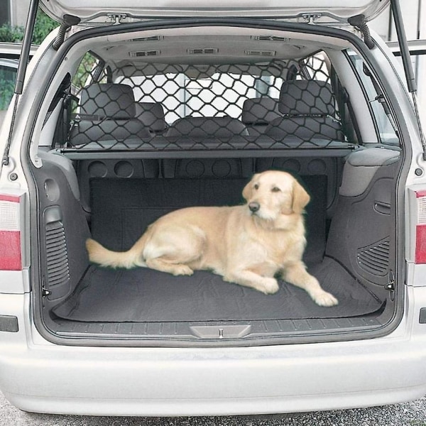 Hundnät för bil - justerbar storlek husdjursbarriär för säkra resor