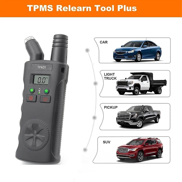 TPA01 TPMS Relearn Tool Digital Däcktrycksmätare för Däcktrycksgivare Återställningsverktyg för Opel