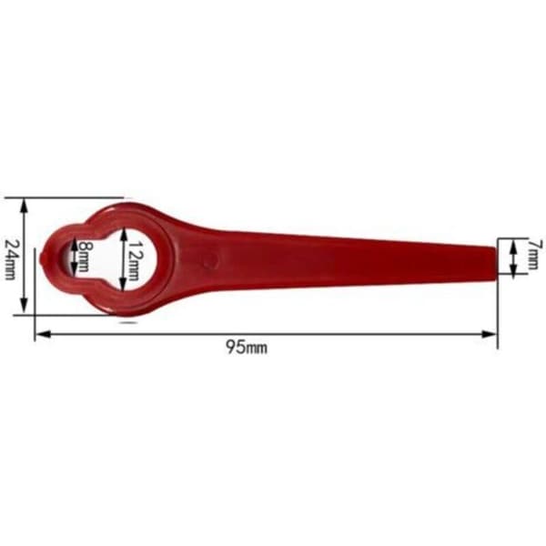 Pakke med 10 kompatible kniver for Ferrex Aldi Far batteridrevne gresstrimmere, erstatningskniver for batteridrevne gresstrimmere
