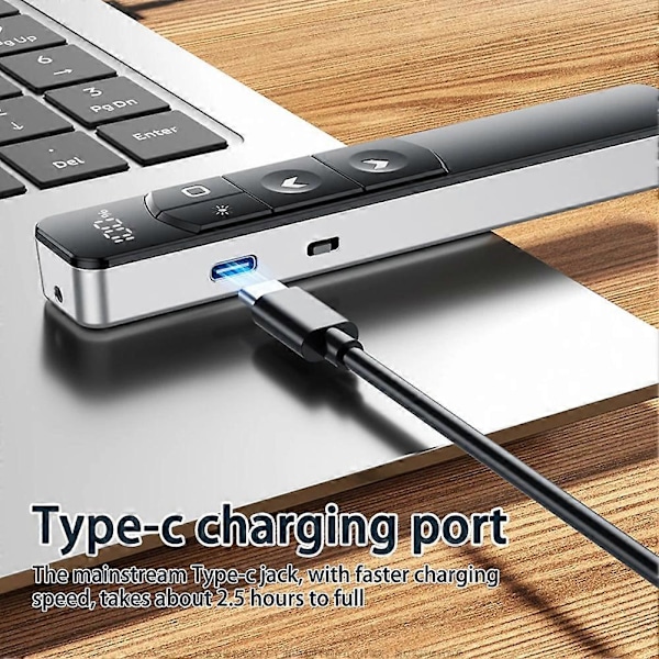2,4 GHz Trådløs Presentasjonsfjernkontroll PPT Sideoppslåing USB Infrarød Presentasjonspenn for Projektor Powerpoint Lysbilde