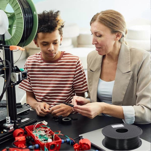 2025 Seneste Model 3D-printforbrugsmateriale 1,75 mm PLA Filament 2 Farver Sølv