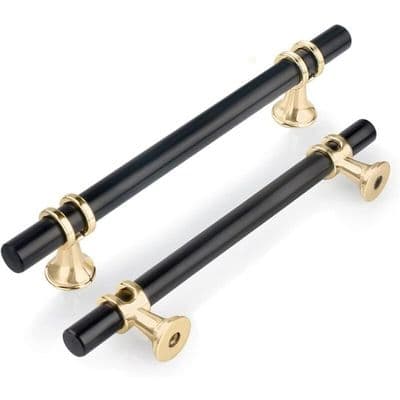Dørhåndtak - LARGEIGHT - Moderne modell - 128 mm - Sinklegering - Sett med 6