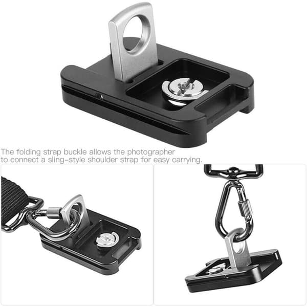 QR-60 Quick Release Plade i Aluminiumlegering til Arca-Swiss Kuglehoved Stativ. UNC1/4