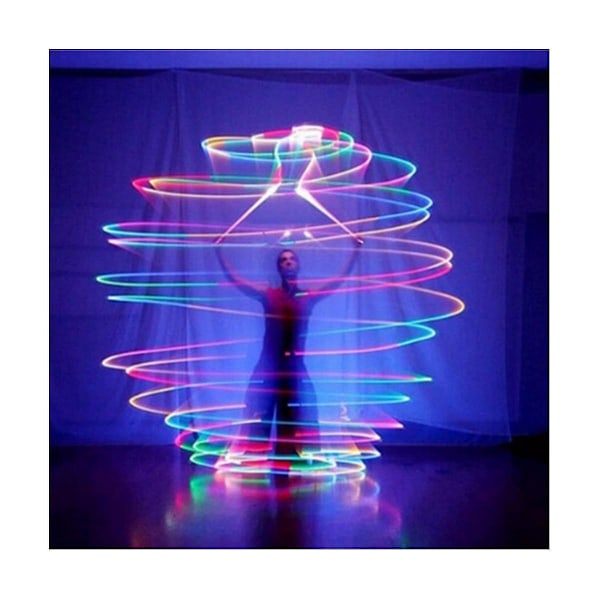 2 st LED Poi-bollar Glow Poi-bollar LED Glow Leksaksbollar Strobe Snurrande Boll för Barn Vuxna