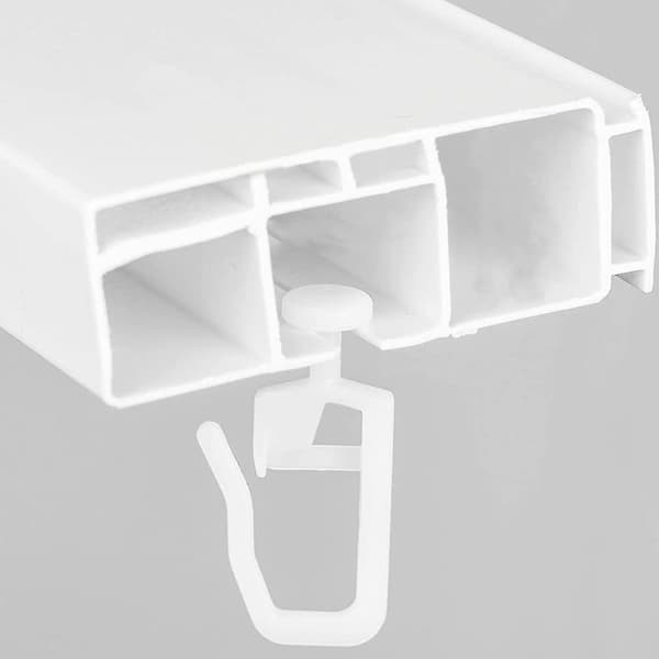 Gardinskinner - 200 pakning - 8,3 mm hode - Foldbare glidefester - Gardinskinne spor glidefester