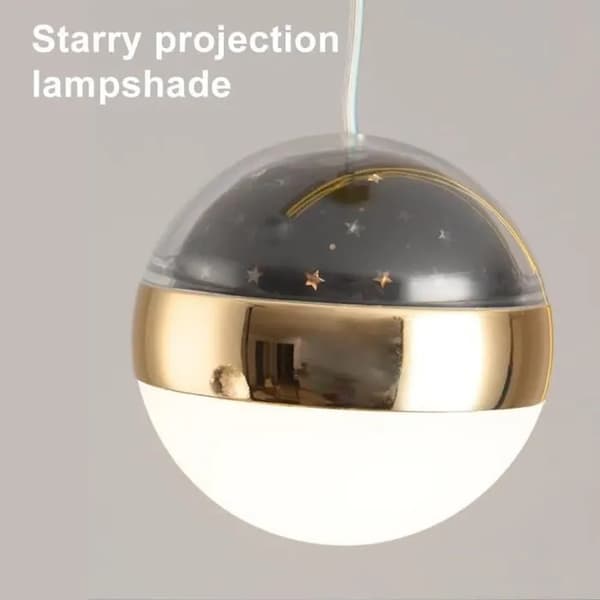 Hängande stjärna - 12 cm - Metall - LED - För barnrum