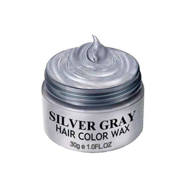 Silvergrå Vit Hårfärgsvax Pomades 1oz Naturligt hårfärgningsvax