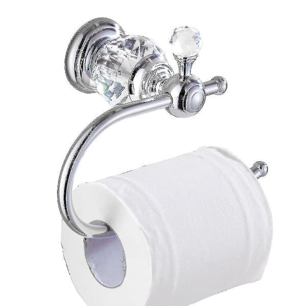 Crystal Series Messing Toiletpapirholder, Poleret Krom