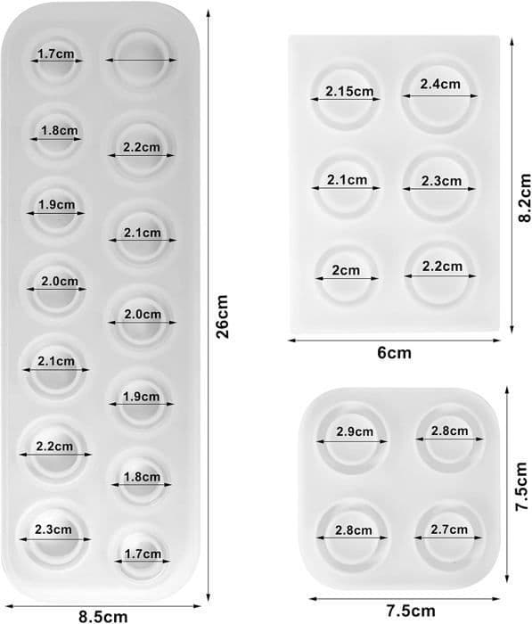 3-delt ring smykkeform, silikone ringform, harpiks ringform, ur smykkeforme