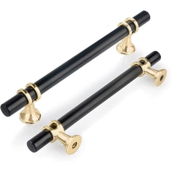 Dørhåndtak - LARGEIGHT - Moderne modell - 128 mm - Sinklegering - Sett med 6