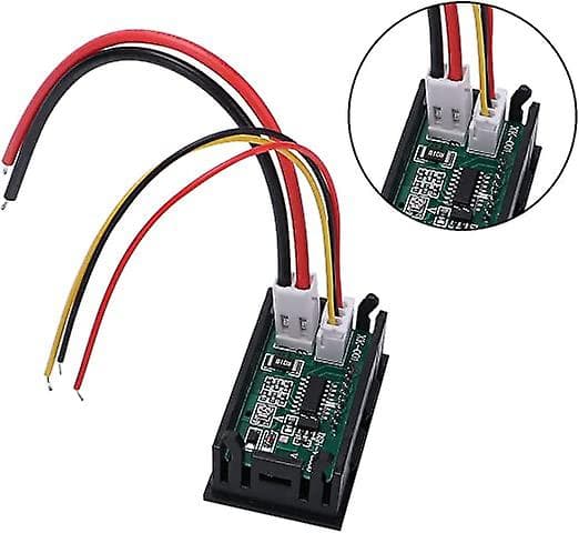 2 stk. LED Voltmeter Amperemeter, Rød og Blå Detektor Spænding Amperemeter Panel Amp Voltmeter, DC 0-100V 10A til Amperemeter Amperemeter Volt Amp Målerpanel