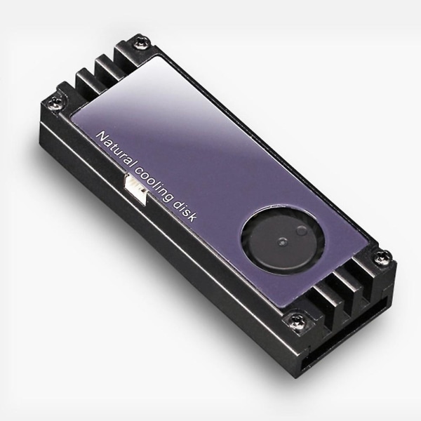 2 stk M2 SSD Varmekjøler Varmekjøler Temperatur Oled Digital Display M.2 2280 Nvme SSD Solid State Drive Varmekjøler (Svart)