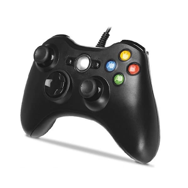 Kablet Gamepad til Xbox 360 Universal Vibration Kablet Joystick Gaming Controller til Android til PC Sort