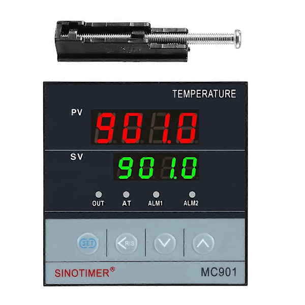 SINOTIMER MC901 Digital Vattentät PID Temperaturkontroller K Typ PT100 Sensoringång Relä SSR Ou