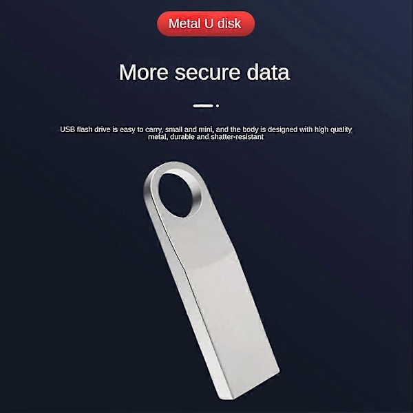 Metallisk USB-minne Flash Drive 128GB USB 3.0 Vattentät Cle USB 16 Go Pen Drive 3.0 Anpassad Logotyp Present USB-nyckel