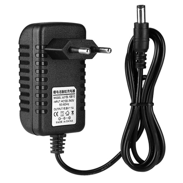 Varmebestandig 16.8V/1A Li-ion Lader Adapter 100-240V Input Litium Lader Adapter EU Plugg