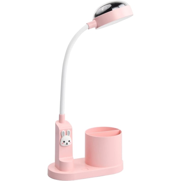 Led bordslampa för barn, bordslampa med USB laddningsport, med 3 ljusstyrka och stjärnljuseffekt