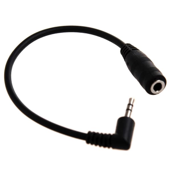 2,5 mm (han) til 3,5 mm (hun) stereo lydadapter