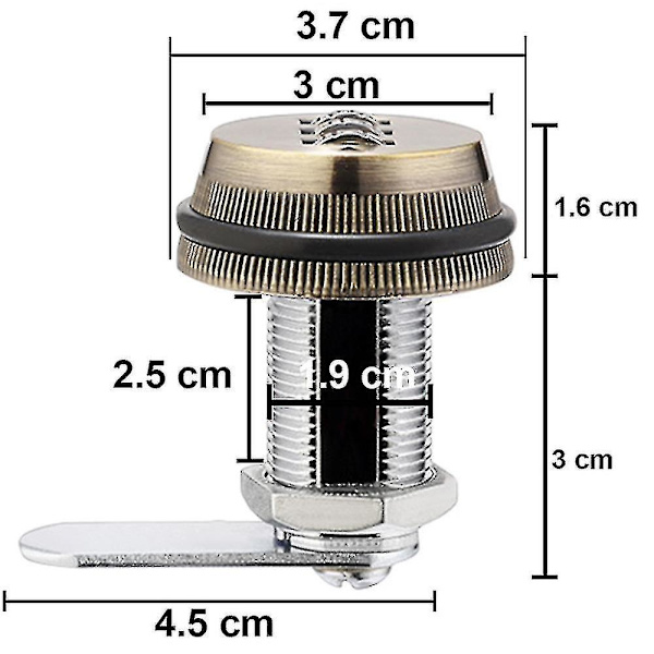 Koodikombinaatioloukko Postilaatikkoon Avaimeton Kaappiin Laatikkoon 30mm