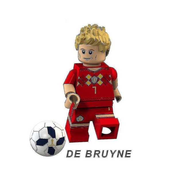 Ny 8-delad VM Qatar Ronaldo Messi Neymar Minifigur Monterad Mini Byggkloss Actionfigurer Leksak Barn Present