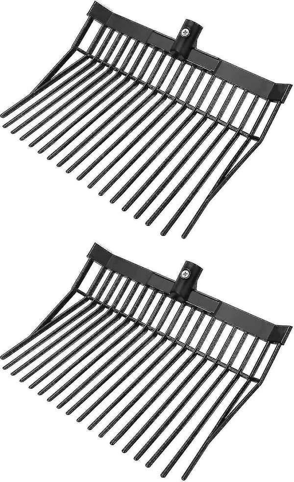 2-pakks holdbar anti-rust gaffelhode, stabilt polykarbonatgaffelhode med 18 tenner -hy