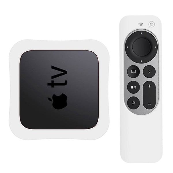 Apple TV 4K (2021) Set-top Box + Controller Silikon Cover - Hvid