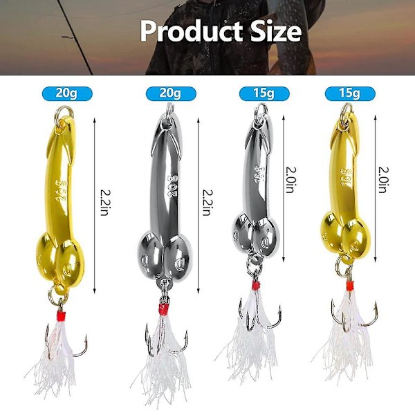 4 stk Spesialformede Agner Bass Alloy Fiske Agner Metall Sekvin Agner Ferskvannsfiske Elskere Spoof Unik Gave Kompatibel Menn
