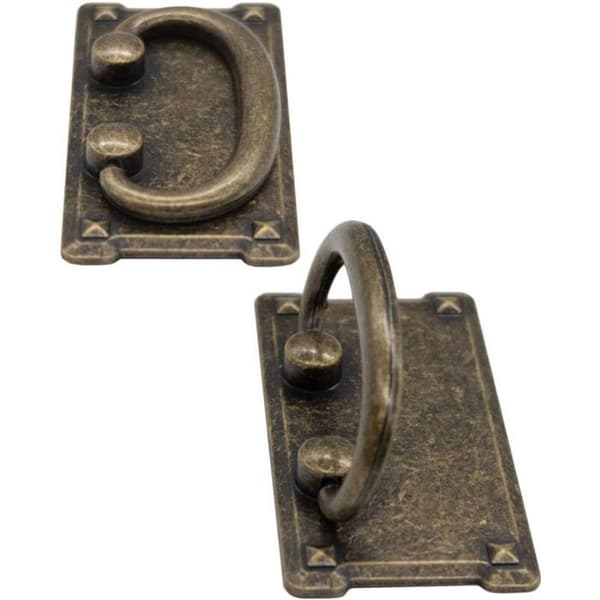 Skuffehåndtag - LARGEIGHT - Antik foldbar - Bronze - Vintage - Sæt med 2