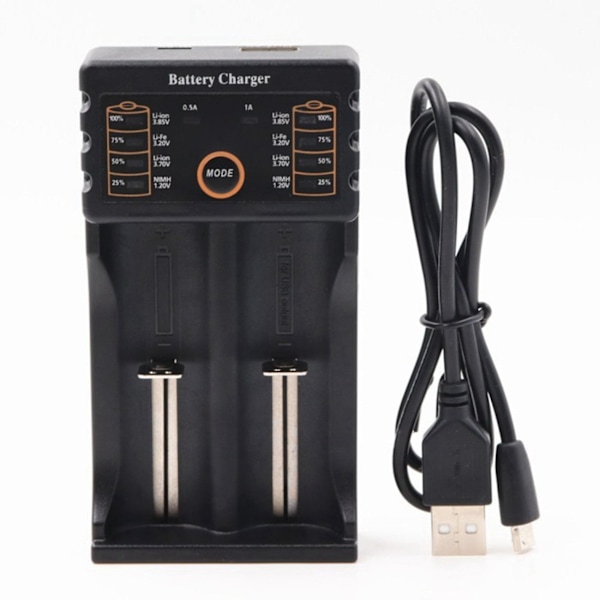 18650 litiumbatteriladdare ficklampa 18650 uppladdningsbar-batteri VTC6 3000MAh batteri+ USB-laddare