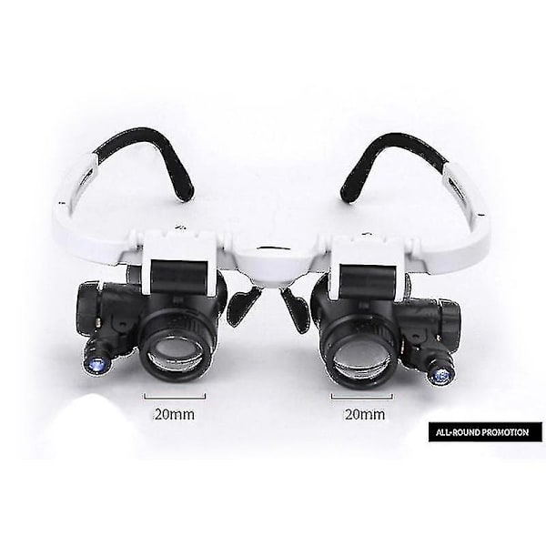Hodebåndsforstørrelsesglass med LED-lys 8x 15x 23x Urmaker Smykke Lupe Hfmqv