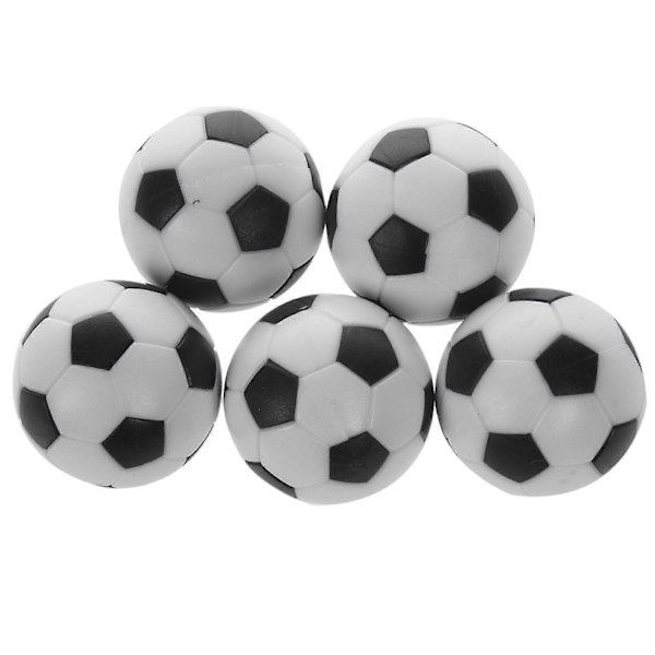 5x Plastik 32mm Fodbold Indendørs Bordfodbold Udskiftningsbold Sort+hvid