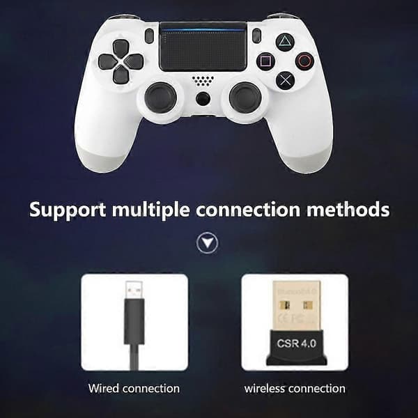 Trådløs controller til Playstation 4 - Glacier White-