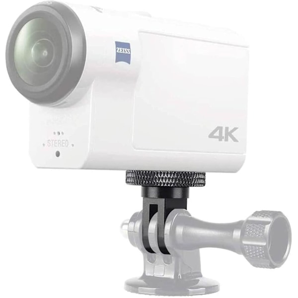 Tripod Adapter Kamera Mount Tilbehør Aluminium Adapter Montering Kameraer Til For Gopro Mount Og Andre Actionkameraer (2 Styk, Sort)