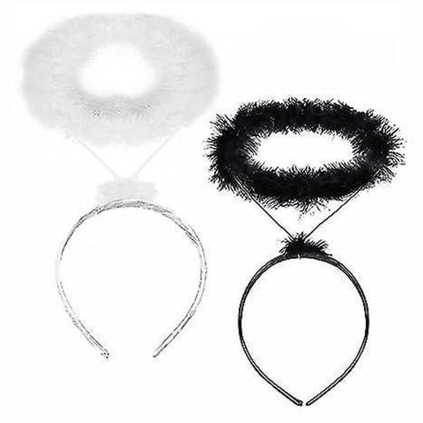 Angel Halo Pannband Set - Extra Feather Angel Halo Pannband - Halloween Angel Outfit Cosplay Costum