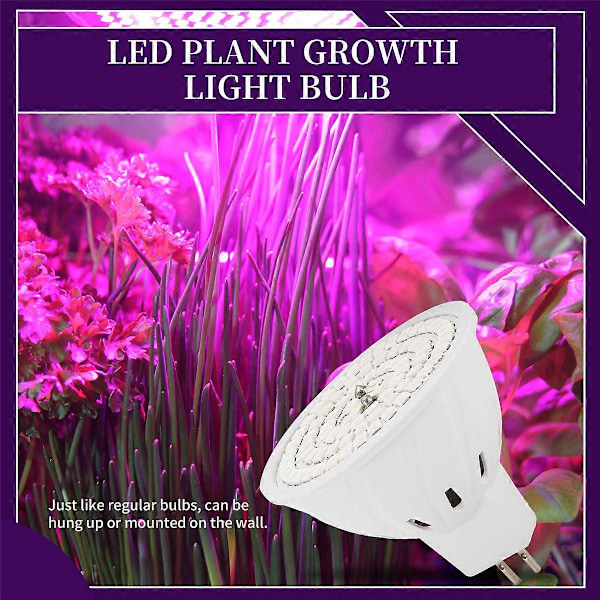 Växtlampa 80 LEDs Fullspektrum Växtbelysning 220V för Inomhusväxter Suckulenter Blommor Växthus