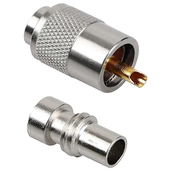 10-pack UHF/PL-259 lödkontakt med reducerare för RG8X, RG8, RG59, LMR-400, RG-213 koaxialkabel C