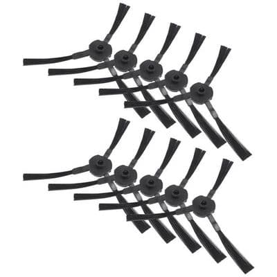 Sidebørste - PZCC - Pakke med 10 - Kompatibel med ILIFE V3 V5 A6 A4 - Sort - Tilbehør til robotstøvsuger