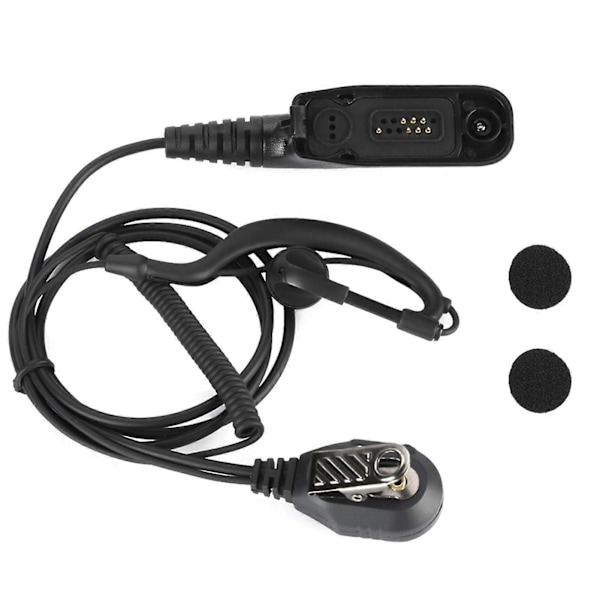 Walkie Talkie Svart Mikrofon Hodesett Ørepropp for Motorola XPR6000/6500/6550/7000/7550 P8200 P8268