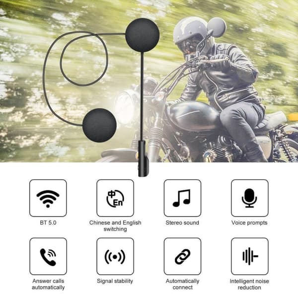 Bluetooth-headset med Siri-understøttelse til motorcykelhjelme
