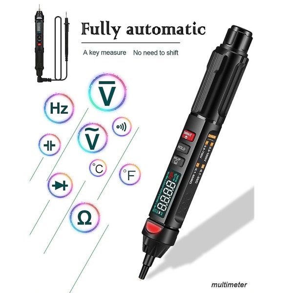 ET8908 Digitaalinen 6000 Lukeman Intelligentti Ammattimainen Monimittari Anturikynä Testaaja Virtamittari Kosketukseton Jännitemittari