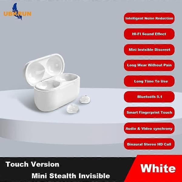 Usynlige Ørepropper Mini Skjult Bluetooth Headset Skjult Mini Trådløse Øretelefoner Usynlige