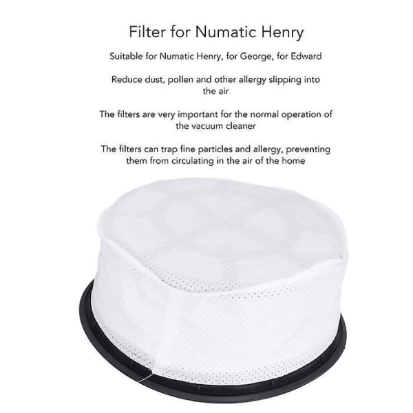 Suodatin Numatic Henry -imurin korvaamiseen, imurin suodatin Numatic Henrylle, Georgelle ja Edwardille