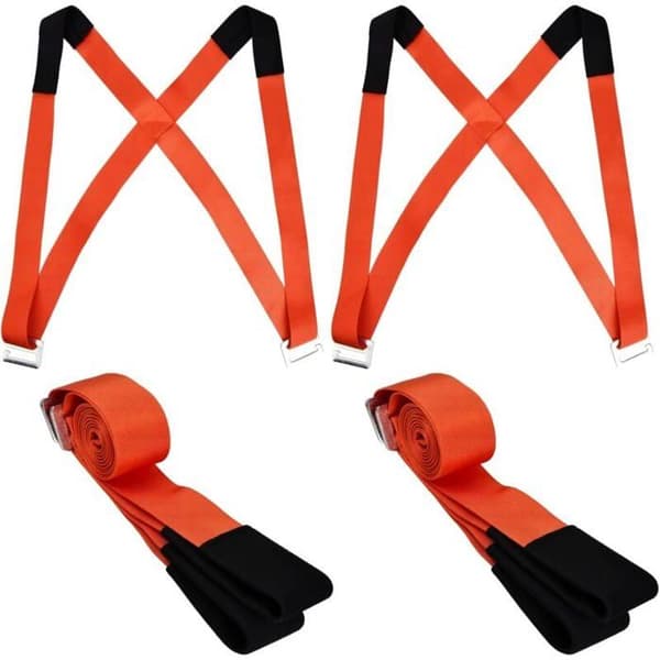 Flyttestropper - YYV - Justerbare - Oransje - Nylon - Bruddlast 250 kg