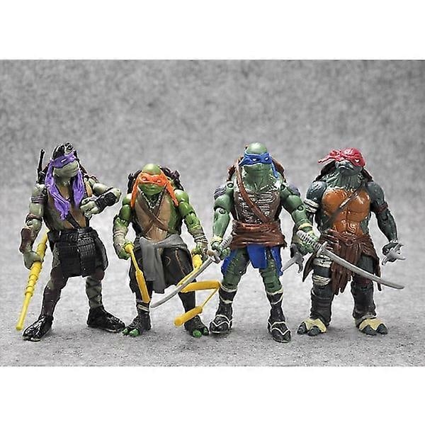 4 Pakkaus Teenage Mutant Ninja Turtles - 12CM - Uusi Malli