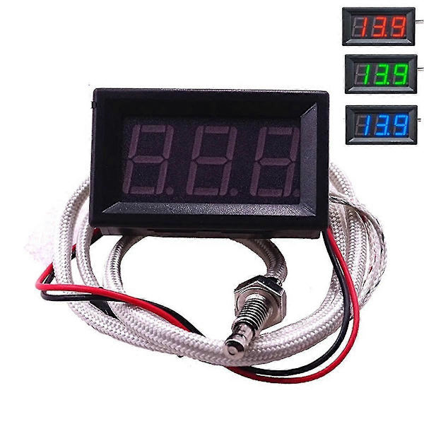 Industriell Högtemperatur K-typ M6 Termoelement Termometer Dc12v -30-800 Digital Temperatur M